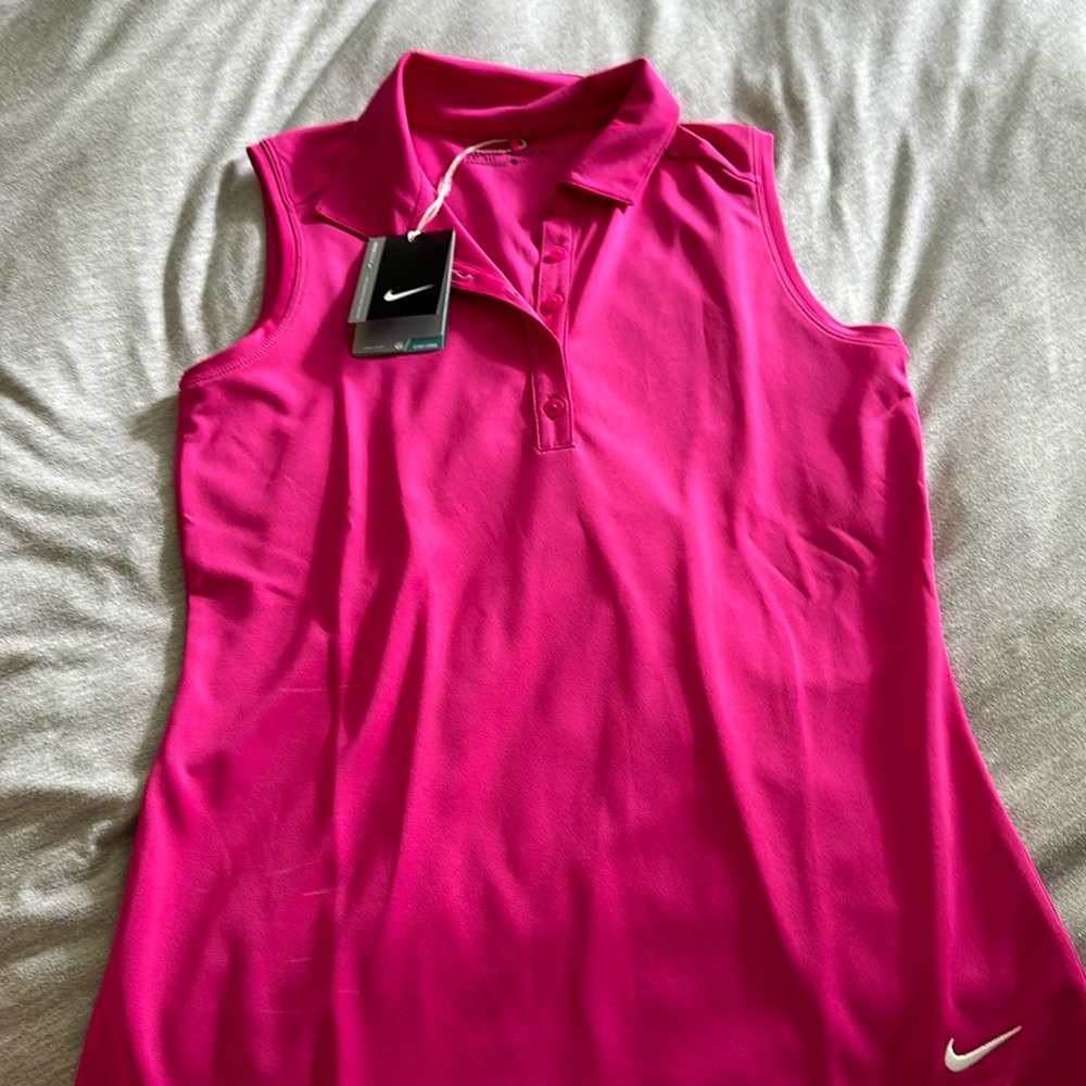 Nike golf polo sleeveless hot pink